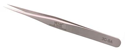 3C-SA Stainless steel pointed tip short tweezer