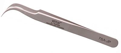 7SA-JP Curved stainless steel fine point tweezer