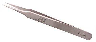 2-SA Stainless steel pointed tip short tweezers