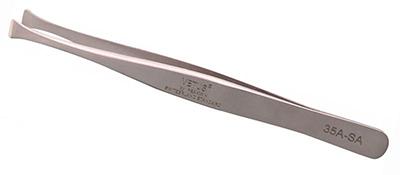 35A-SA non-magnetic stainless steel broad tip tweezers