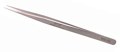 MSA-SS long and slender stainless steel tweezers