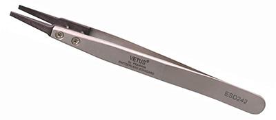 ESD-242 tip-replaceable stainless steel anti-static tweezers